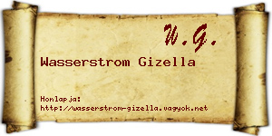 Wasserstrom Gizella névjegykártya