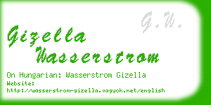 gizella wasserstrom business card